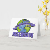 Carte Plus grand MeeMaw du monde (Fleur jaune)