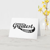 Carte Plus Grand Papa du Monde (Fleur jaune)