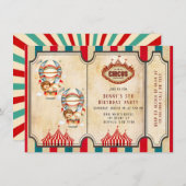 Carte Plus Grand Spectacle Sur Terre Cirque Anniversaire (Devant / Derrière)