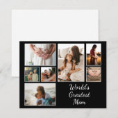 Carte Plus grande maman Famille Enfant 7 Photo Collage (Devant / Derrière)