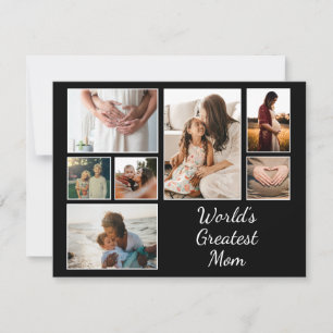 Carte Plus grande maman Famille Enfant 7 Photo Collage