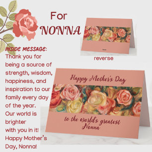 Carte 'Plus Grande Nonna' Fête des Mères Grand-mère Ital