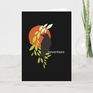 Carte Plus jamais - Raven et lune par Poe