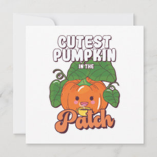 Carte plus mignon citrouille du jardin