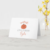 Carte plus mignon petit citrouille Nom personnalisé (Fleur jaune)