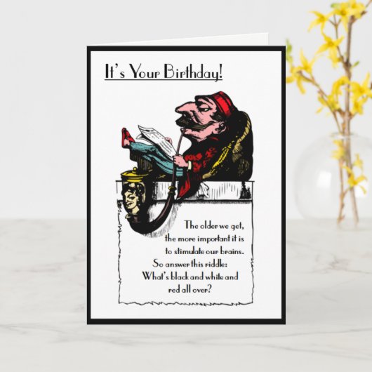 Carte Plus on vieillit... (Fleur jaune)