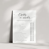 Carte Plus ou moins Fête des mariées