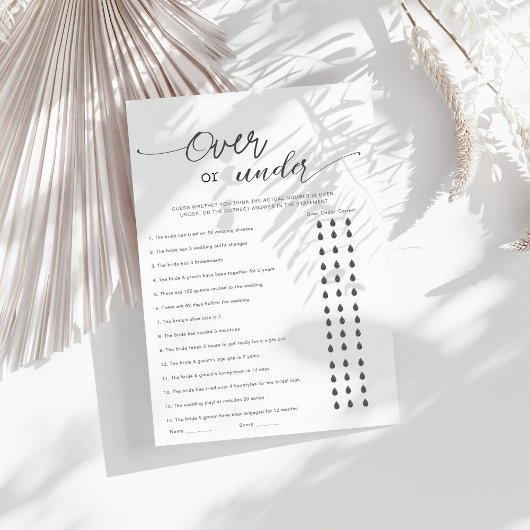 Carte Plus ou moins Fête des mariées