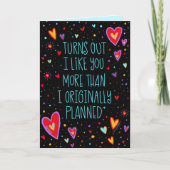 Carte Plus que je n'avais prévu Citation Saint-Valentin (Devant)