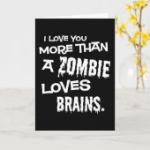 Carte Plus Qu'Un Zombie Aime Les Cerveaux (Fleur jaune)