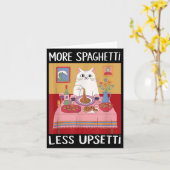 Carte Plus Spaghetti Moins Upsetti Funny Chat Mat Dit (Fleur jaune)
