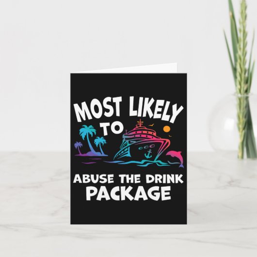 Carte Plus susceptible d'abuser du forfait boisson Funny (Devant)