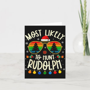 Carte Plus susceptible de chasser Rudolph Funny Matching
