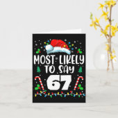 Carte Plus susceptible de dire 67 Meme Six Sept Santa No (Fleur jaune)