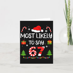 Carte Plus susceptible de dire 67 Meme Six Sept Santa No