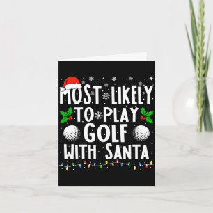 Carte Plus susceptible de jouer au golf avec le Père Noë