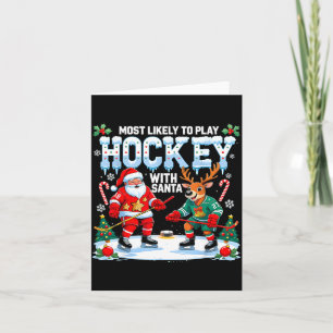 Carte Plus Susceptible De Jouer Au Hockey Avec Le Père N