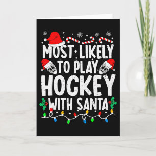 Carte Plus susceptible de jouer au hockey avec Santa Mat