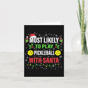 Carte Plus susceptible de jouer au pickleball avec Santa