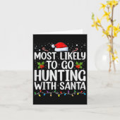 Carte Plus Susceptible De Partir Chasser Avec Santa Hunt (Fleur jaune)