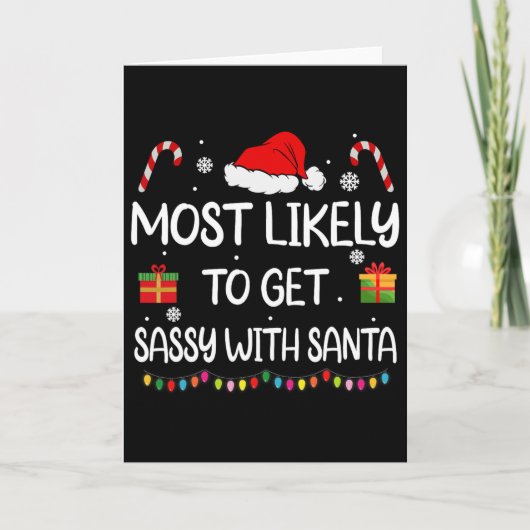 Carte Plus susceptible de s'amuser avec le Père Noël, fa (Devant)