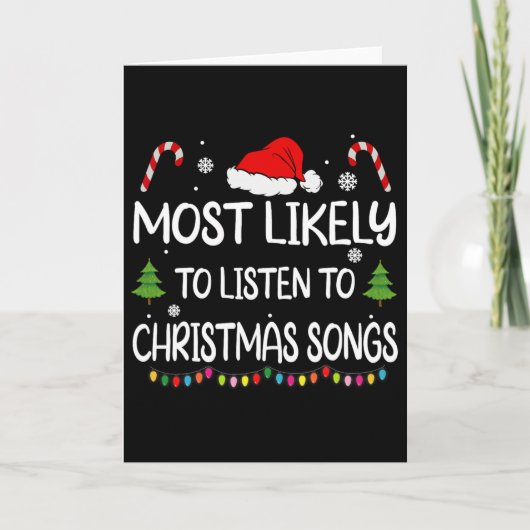 Carte Plus susceptible d'écouter des chansons de Noël Fa (Devant)