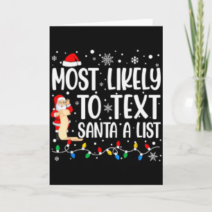 Carte Plus Susceptible d'Envoyer un SMS au Père Noël Lis