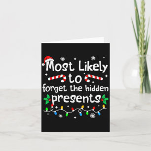 Carte Plus susceptible d'oublier le matchin de Noël cach