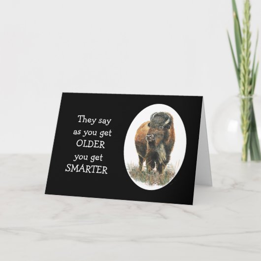 Carte Plus vieux obtient un bison plus futé Taureau de (Devant)