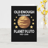 Carte Pluto Vintage Planet Pluto Day Space Galaxy (Fleur jaune)