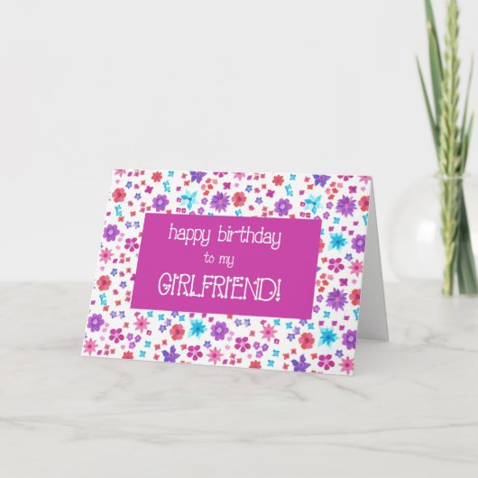 Carte Plutôt Ditsy Floral pour une amie Anniversaire (Devant)