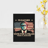 Carte Plutôt Voter Pour Un Felon Que Pour Un Jack Trump  (Fleur jaune)