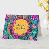 Carte Plutôt Whimsical Fun Rose Jaune Floral Customisé