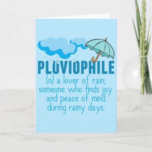 Carte Pluviophile Pluie Lover Pretty Blue Umrella (Devant)