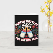 Carte Pn Bottles For The New Year Funny Baby Milk Toast  (Fleur jaune)