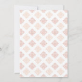 Carte Poche Blush Damask Sweet 16 Anniversaire (Dos)