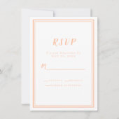 Carte Poche mariage & Blanc Moderne Élégant RSVP Inserti (Devant)
