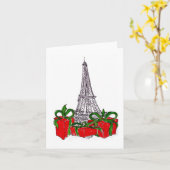 Carte Pochettes Rouges Style Parisien (Fleur jaune)