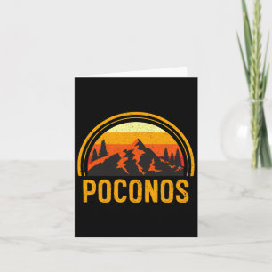 Carte Poconos Pennsylvania Pa Mountains Randonnée Souven