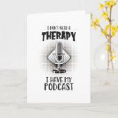 Carte Podcast Therapy Podcaster Podcasting Amusement (Fleur jaune)