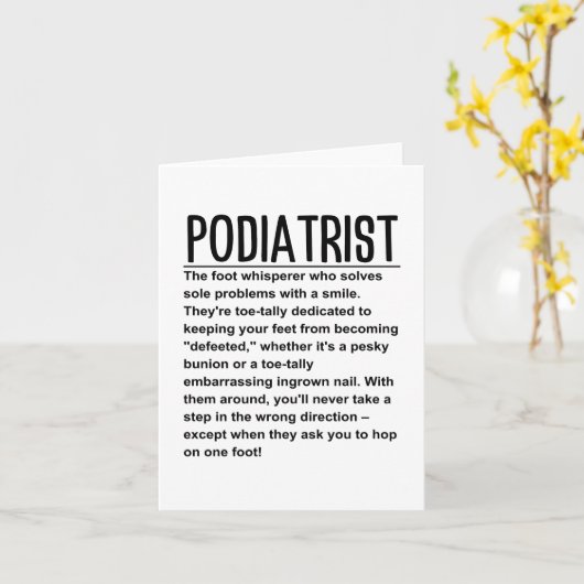 Carte Podiatre (Fleur jaune)