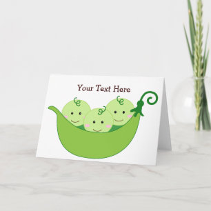 Carte Pods de pois triplet (personnalisables)
