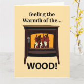 Carte Poêle à bois Chaud (Fleur jaune)