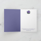 Carte Poem African Violet Purple Flower (Intérieur)