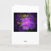 Carte Poem du jour du mariage (Dos)