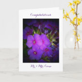 Carte Poem du jour du mariage (Fleur jaune)