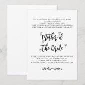 Carte Poem Mère de la Mariée Mariage (Devant / Derrière)