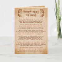 Poem Rainbow Bridge pour les chevaux Sympathie