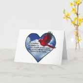 Carte Poème Cardinal Heart (Fleur jaune)