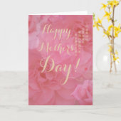 Carte Poème chinois doux Rose rose Fleur Fête des mères (Fleur jaune)